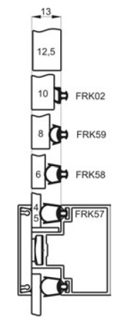 FRK 59 уплотнитель заполнения стекольный  для перегородок Алютех