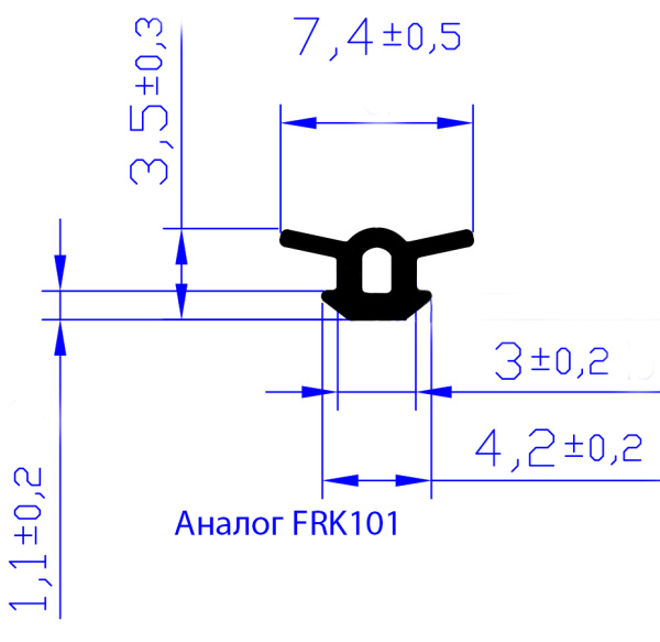 REG 054 Уплотнительная резина  Система Реалит