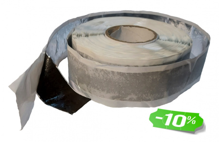 Бутиловая лента металлизированная  35*1,5мм, 25 м рулон