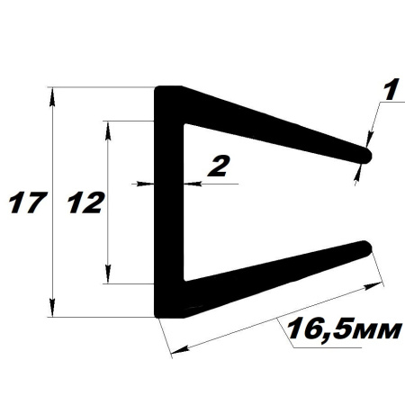 УС- 01-12 Уплотнитель п-образный 12мм