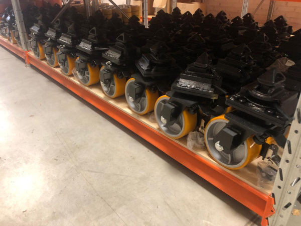 Колесная опора для морских контейнеров сдвоенная полиуретан